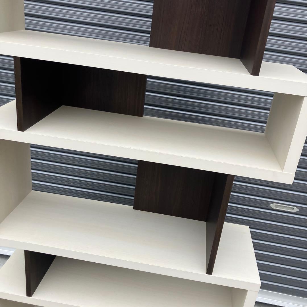 北欧レトロ 白井産業 5段 ジグザグラック 木製オープンラック 本棚 飾り棚