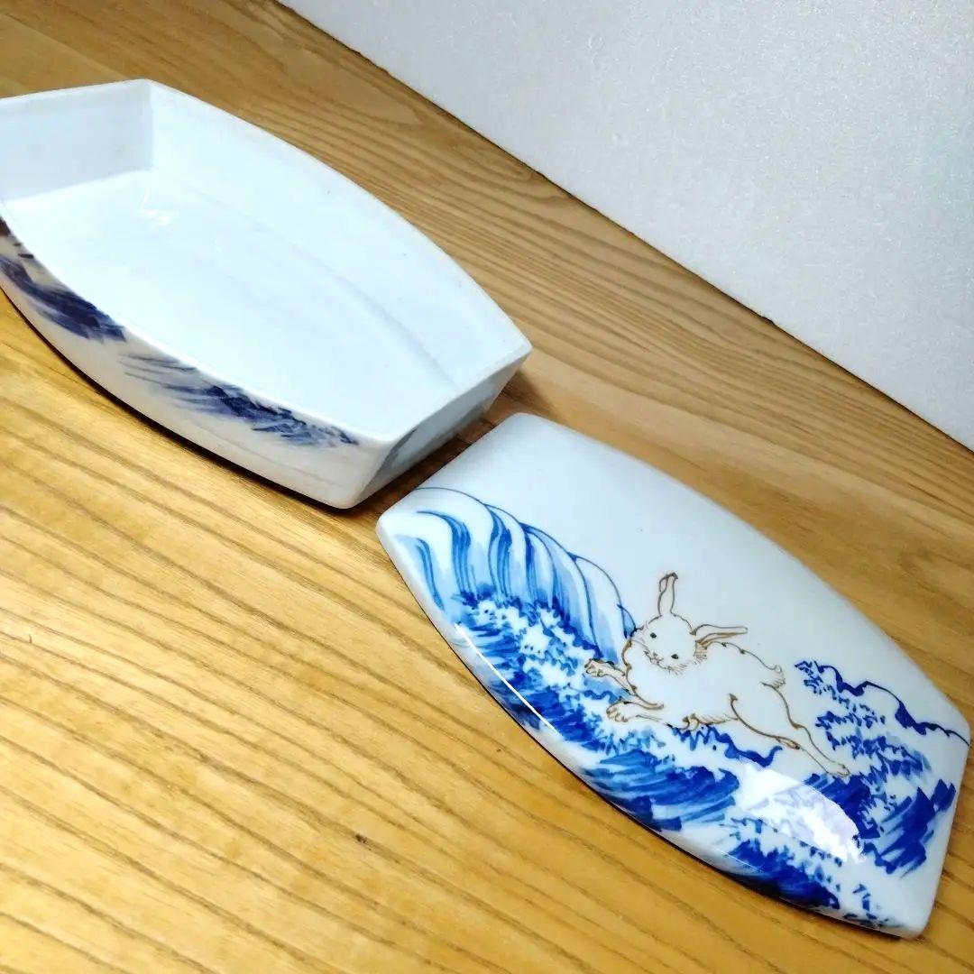 ☆ 三浦竹泉 清水焼 波兎蓋碗