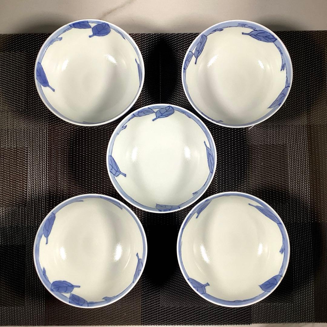 美濃焼　庫山窯　染付　ご飯茶碗　5客