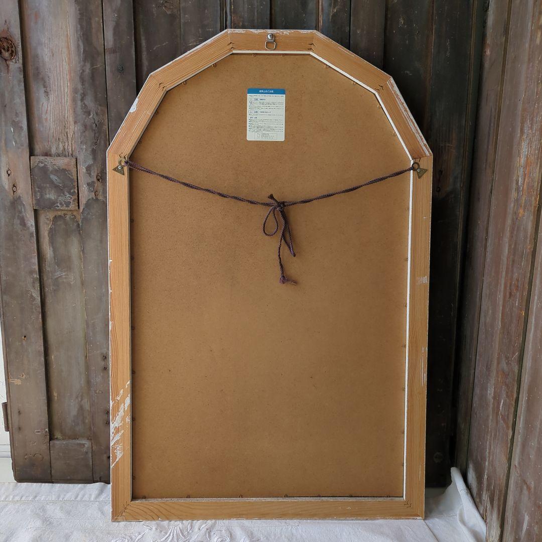 ウォールミラー フレンチシック 88㎝ 木製