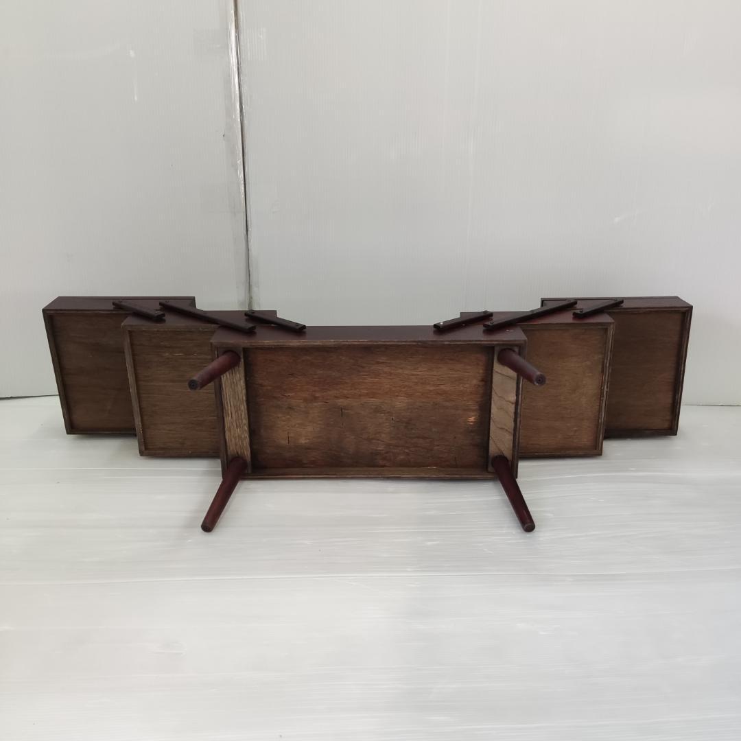 裁縫箱 ソーイングボックス 木製 脚付き 折り畳み 手芸 レトロ ビンテージ