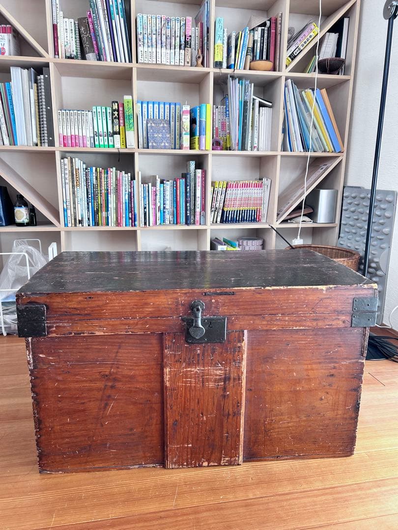 アンティーク　木製収納箱　古道具　古家具