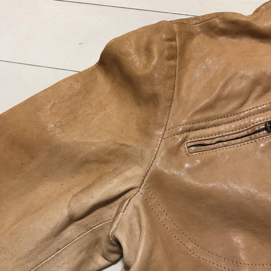 ちゃむち 本物 ドルチェ&ガッバーナ ライダース レザー ジャケット 38