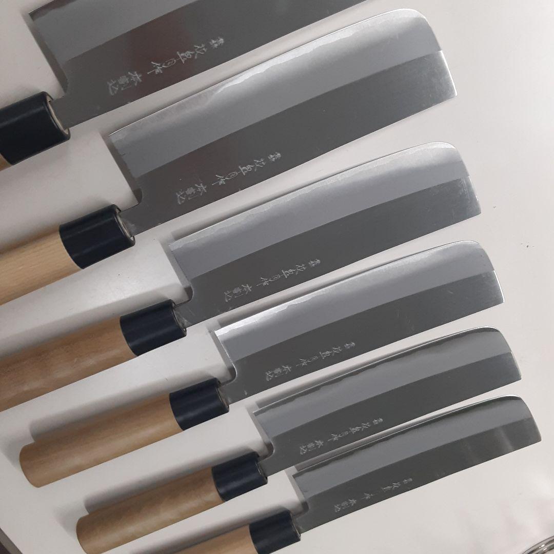 日本製本割り込み菜切り包丁 6本セット