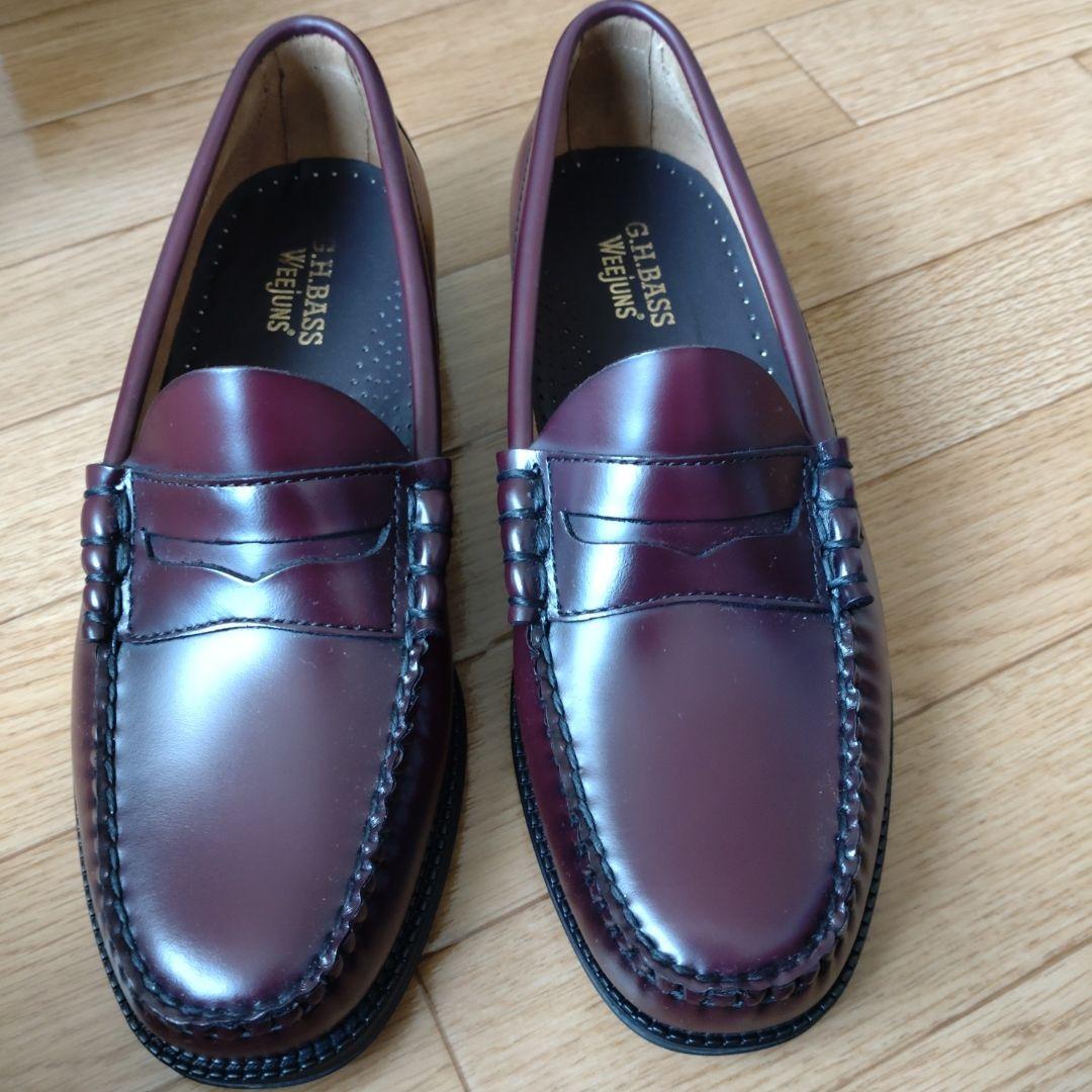 G.H.BASS ローファー LARSON US6.0(24.0) WINE