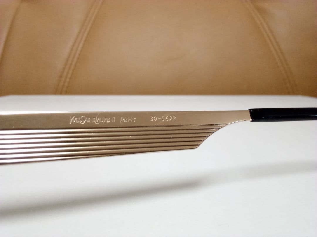 ビンテージ　サンローラン眼鏡フレーム（グレー）58サイズ