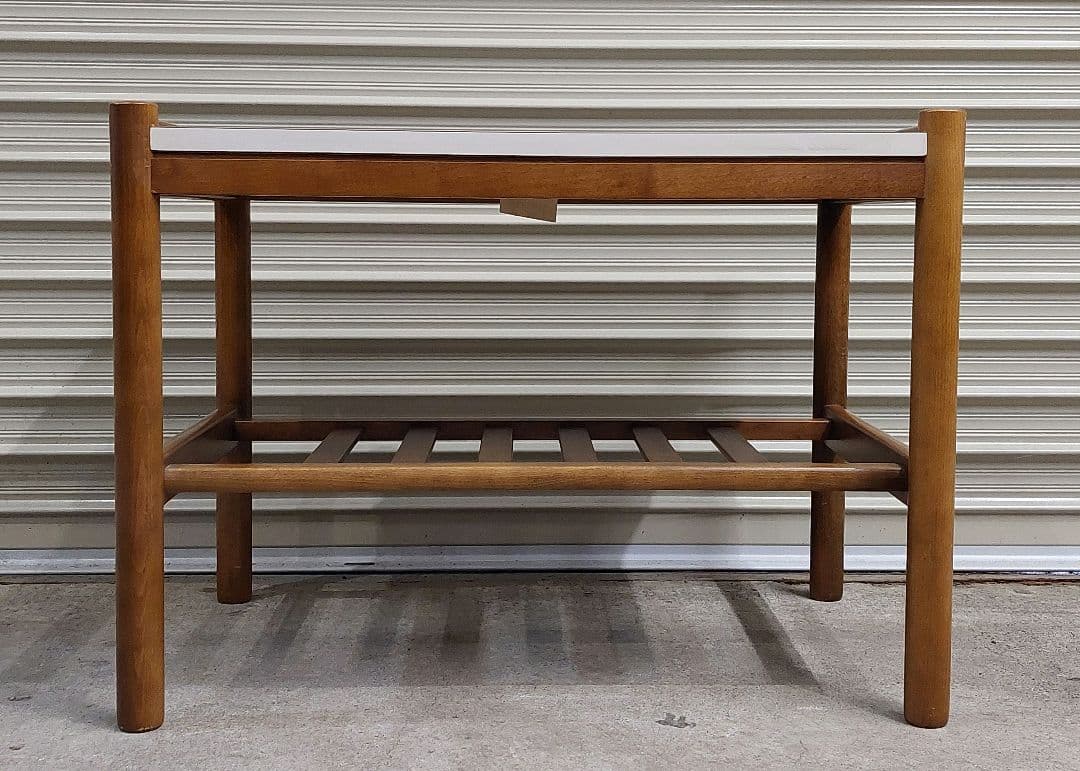 オールドカリモク 白天板 カフェテーブル ローテーブル サイドテーブル 古家具