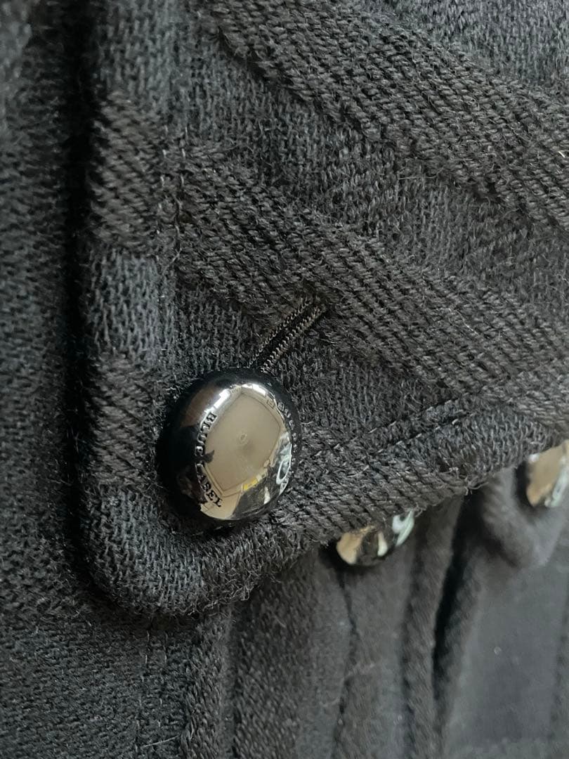 バーバリーブルーレーベルAラインウールコート　ブラック