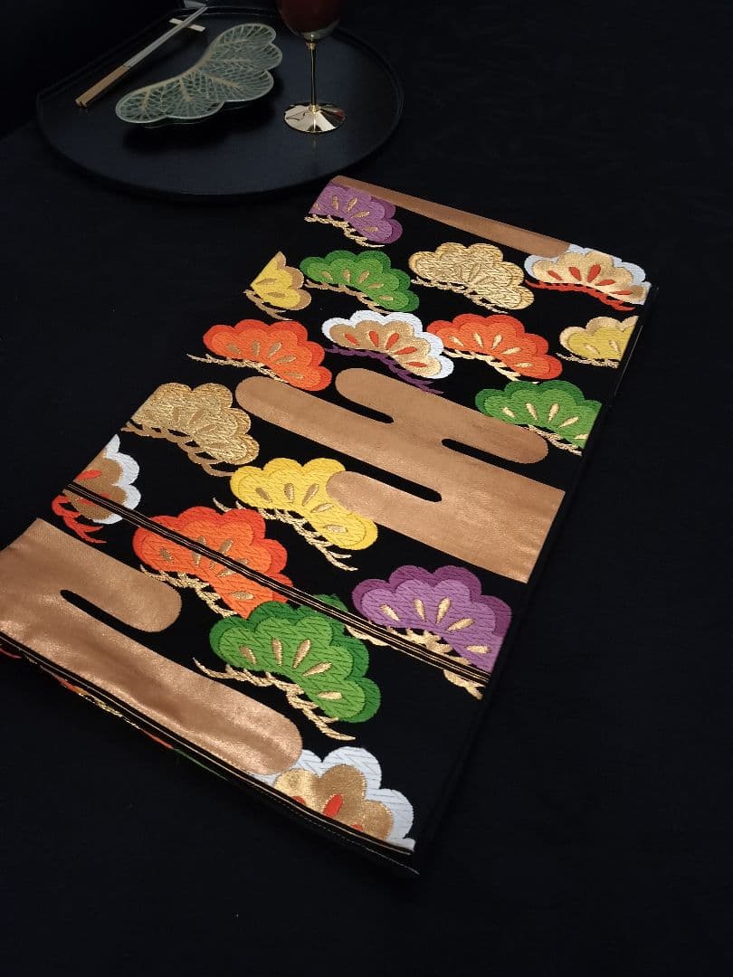 A919高級‼️縁起の良い松‼️節分‼️テーブルランナー2m12cm