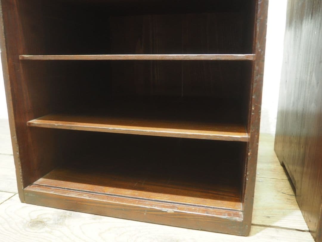 1216 2台セット　レトロな収納棚　飾り棚　本棚　ケース　古家具　アンティーク