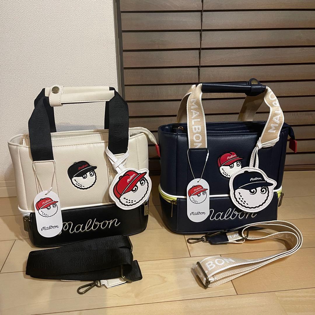 malbon マルボン 2wayトートバッグ ショルダー付き ミリクホワイト