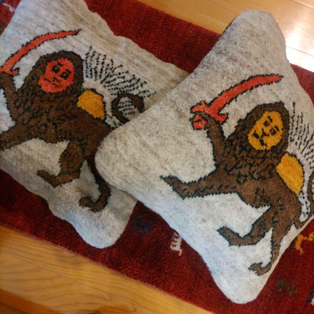 イラン シラーズ ギャッベ クッション 2こセット 高品質