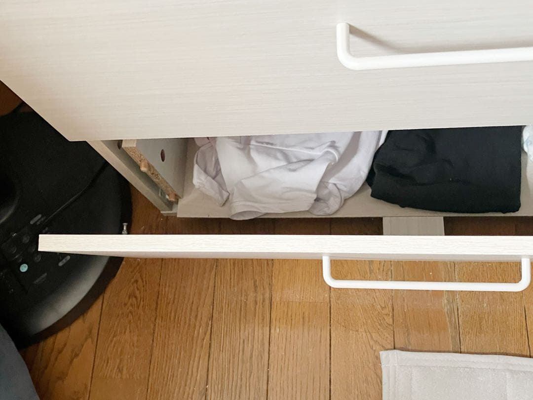 ニトリ　木製ロフトベッド ホワイト 収納付き