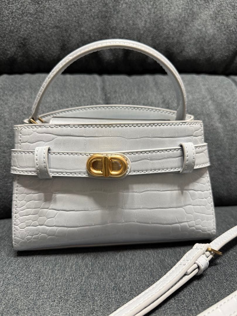 Aubrielle オブリエル クロックエフェクトトップハンドルバッグ　S