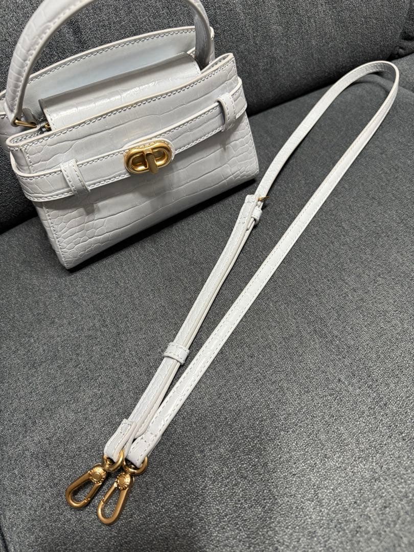 Aubrielle オブリエル クロックエフェクトトップハンドルバッグ　S