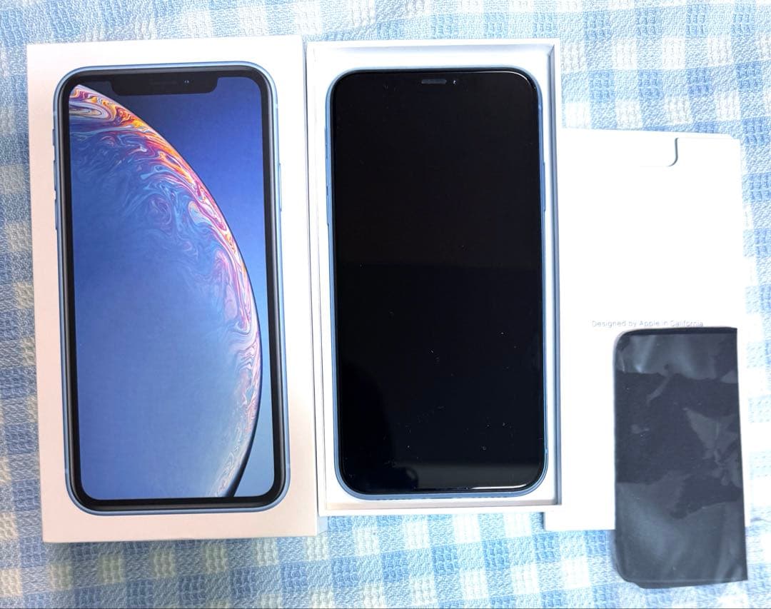 iPhone XR 128GB SIMフリー　ブルー本体＋箱セット