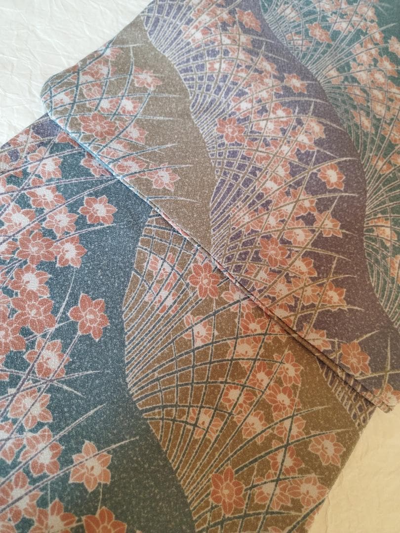 未着用洗える水仙柄小紋