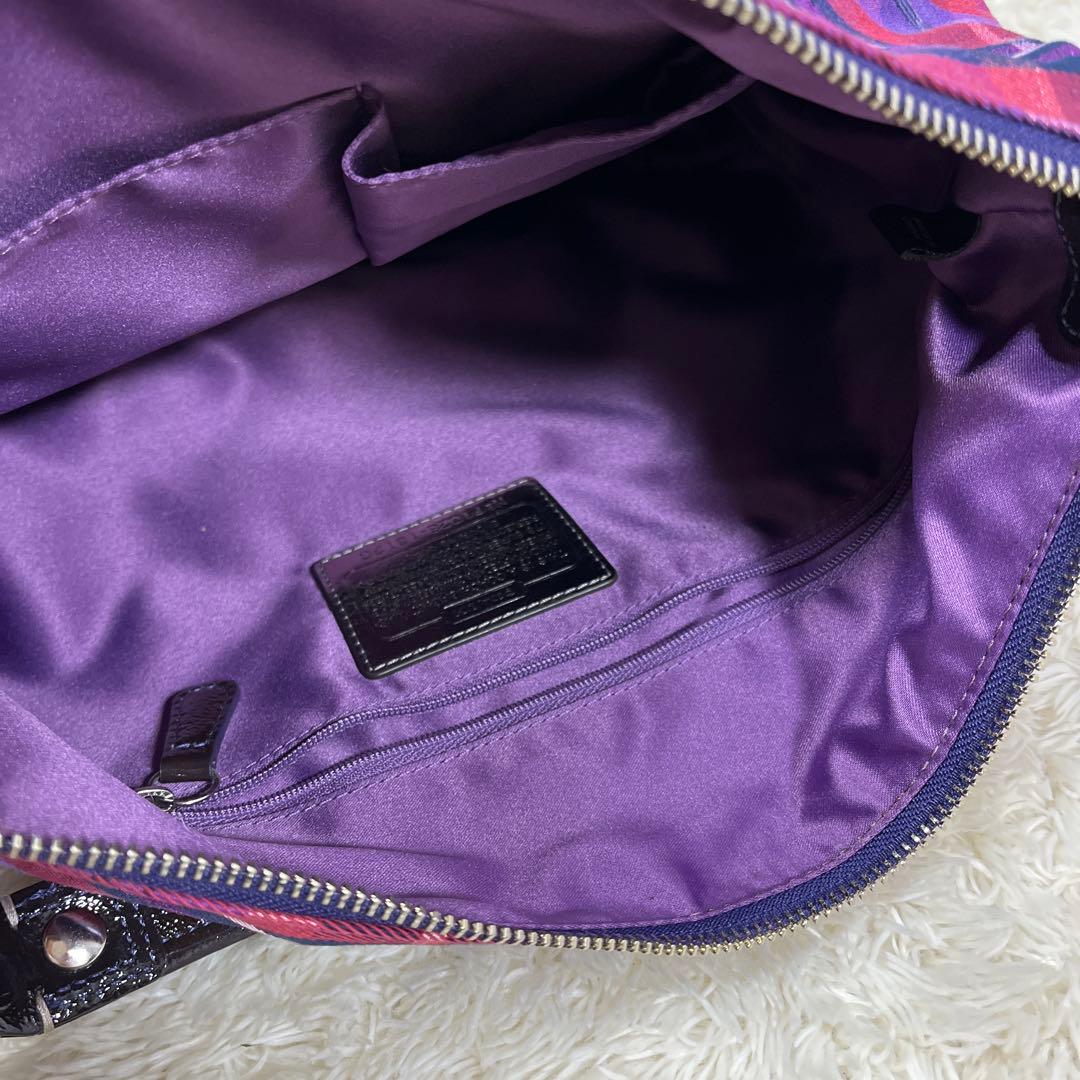 未使用級　COACH コーチ POPPY ショルダーバッグ y2k 紫　袋付き