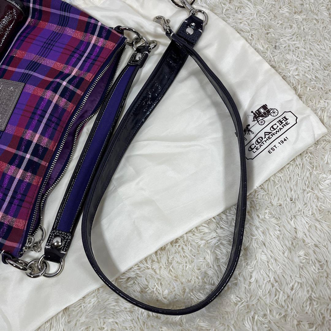 未使用級　COACH コーチ POPPY ショルダーバッグ y2k 紫　袋付き