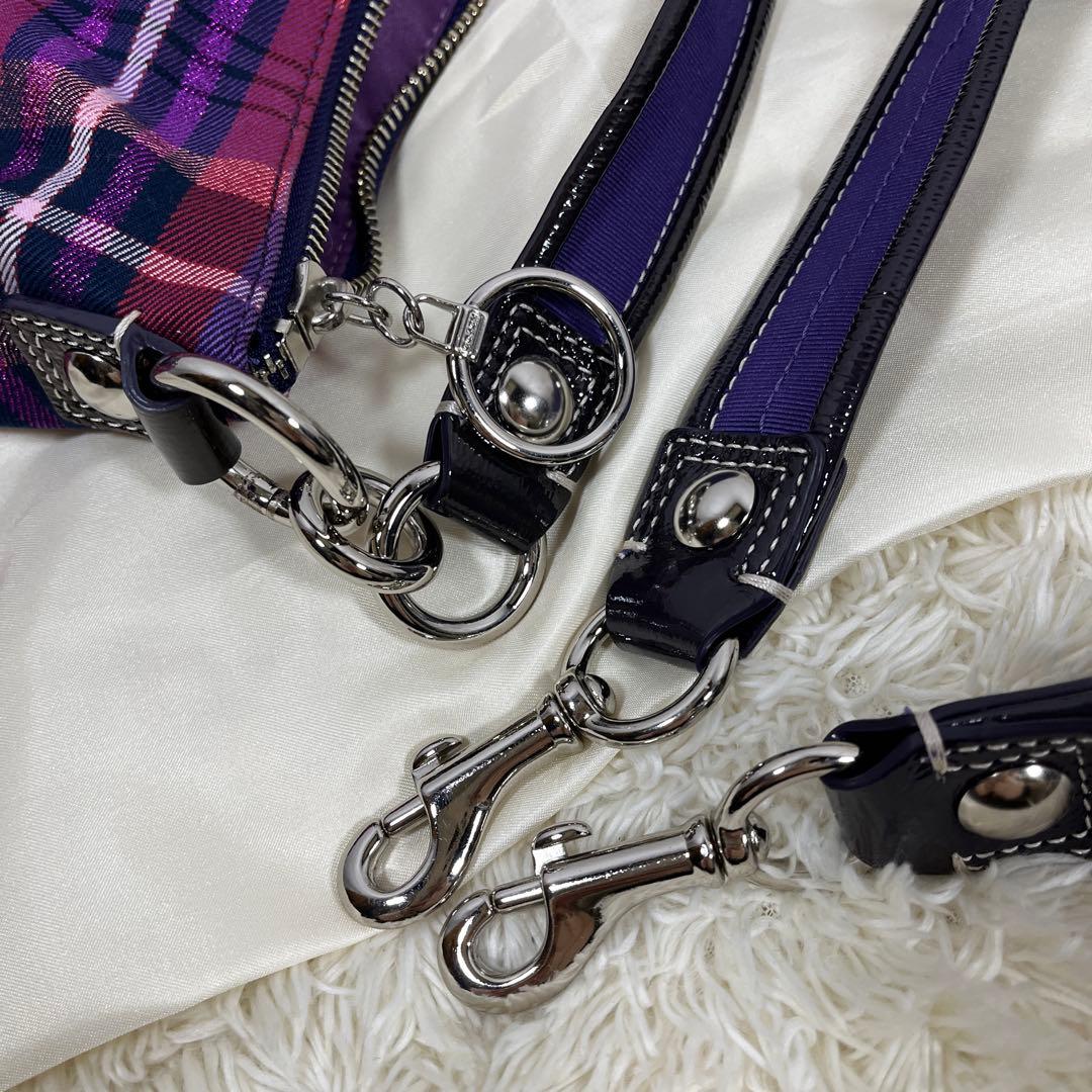 未使用級　COACH コーチ POPPY ショルダーバッグ y2k 紫　袋付き