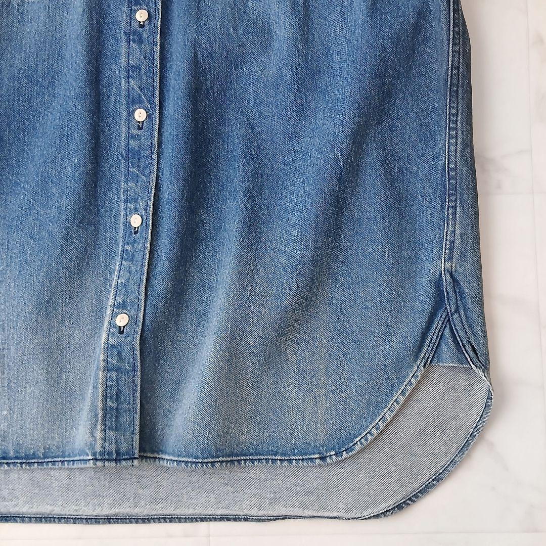 美品 ガリャルダガランテ 洗える デニムオーバーシャツ ジャケット ブルー系
