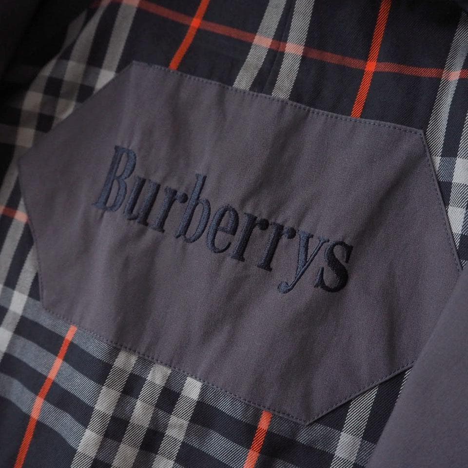 Burberrys バーバリー 90s 裏ノバチェック Aライン コート ナス紺