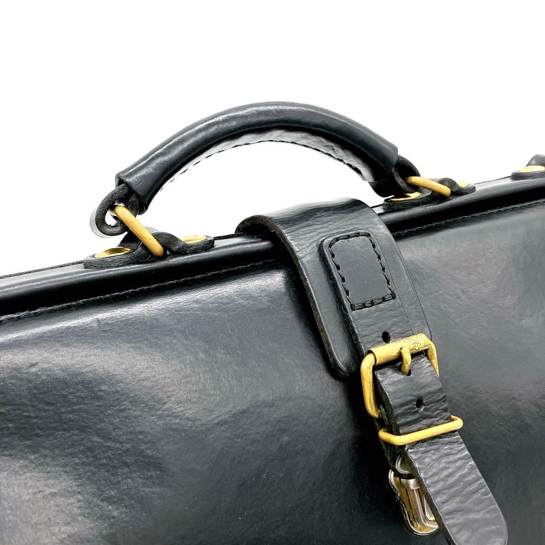【HERZ】2wayソフトダレスバッグ　ビジネスバッグ　レザー　ブラック