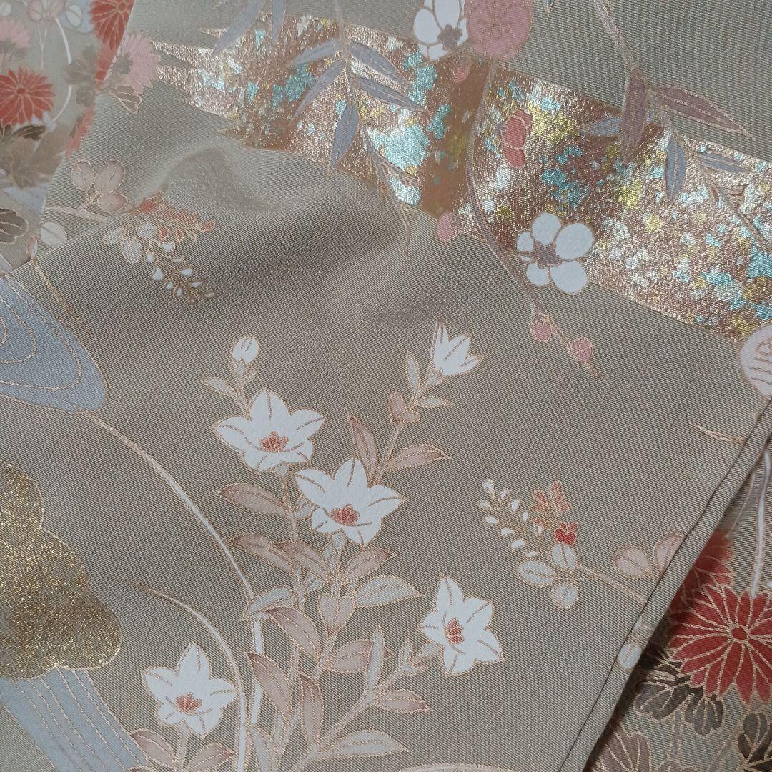 hanahana　 色留袖 一つ紋 正絹 ベージュ 金彩 松竹梅 礼装