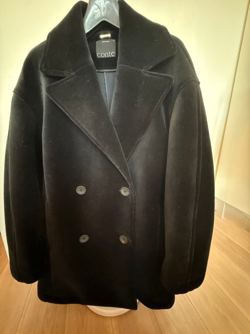 ＜conte＞ベルベット ボンディング Pコート