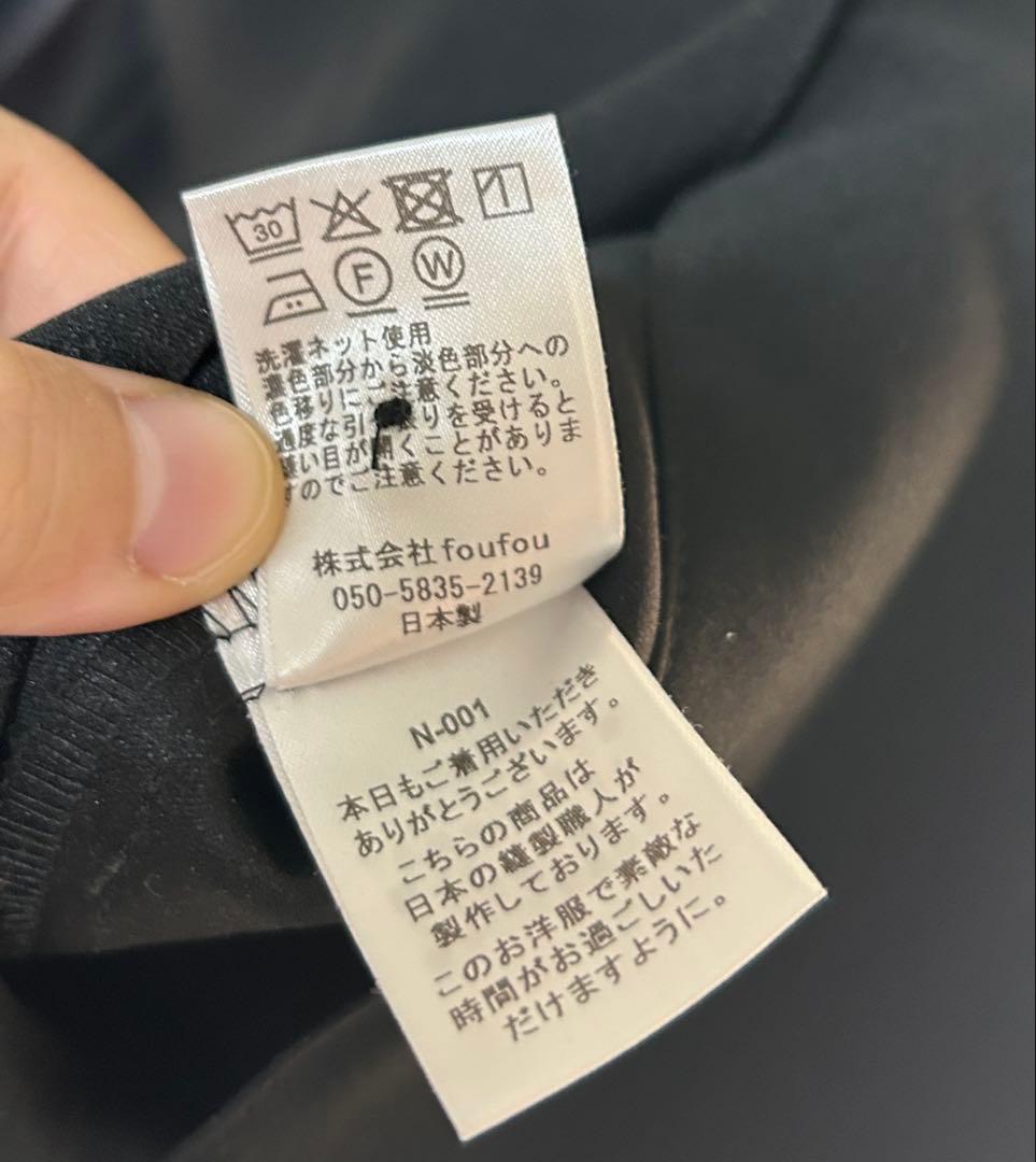 foufou ラウンドバイカラートロブラウス