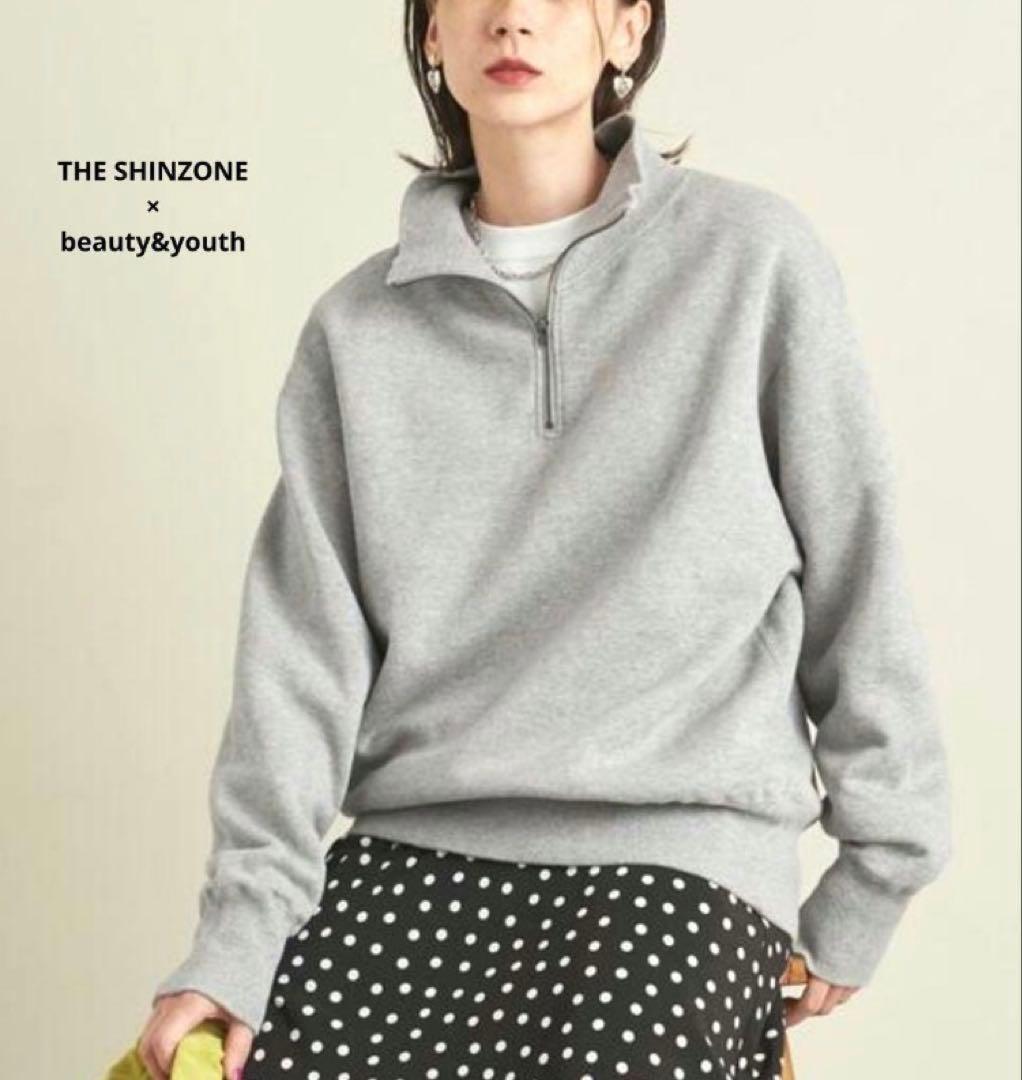 Shinzone×BEAUTY&YOUTH別注ハーフジップスウェットプルオーバー