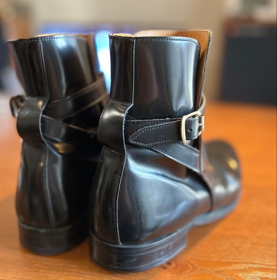 ★英国ハンドクラフト★ブラックレザージョッパーブーツ【状態良】検トリッカーズ