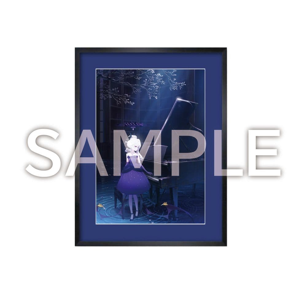 未開封 空崎ヒナ 額装イラスト「陽ひらく彼女たちの小夜曲」(オーロラ加工)