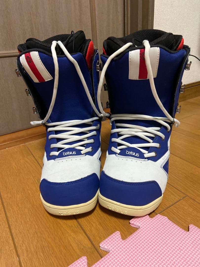 Celsius スノーボードブーツ 青/白 収納バッグ付き