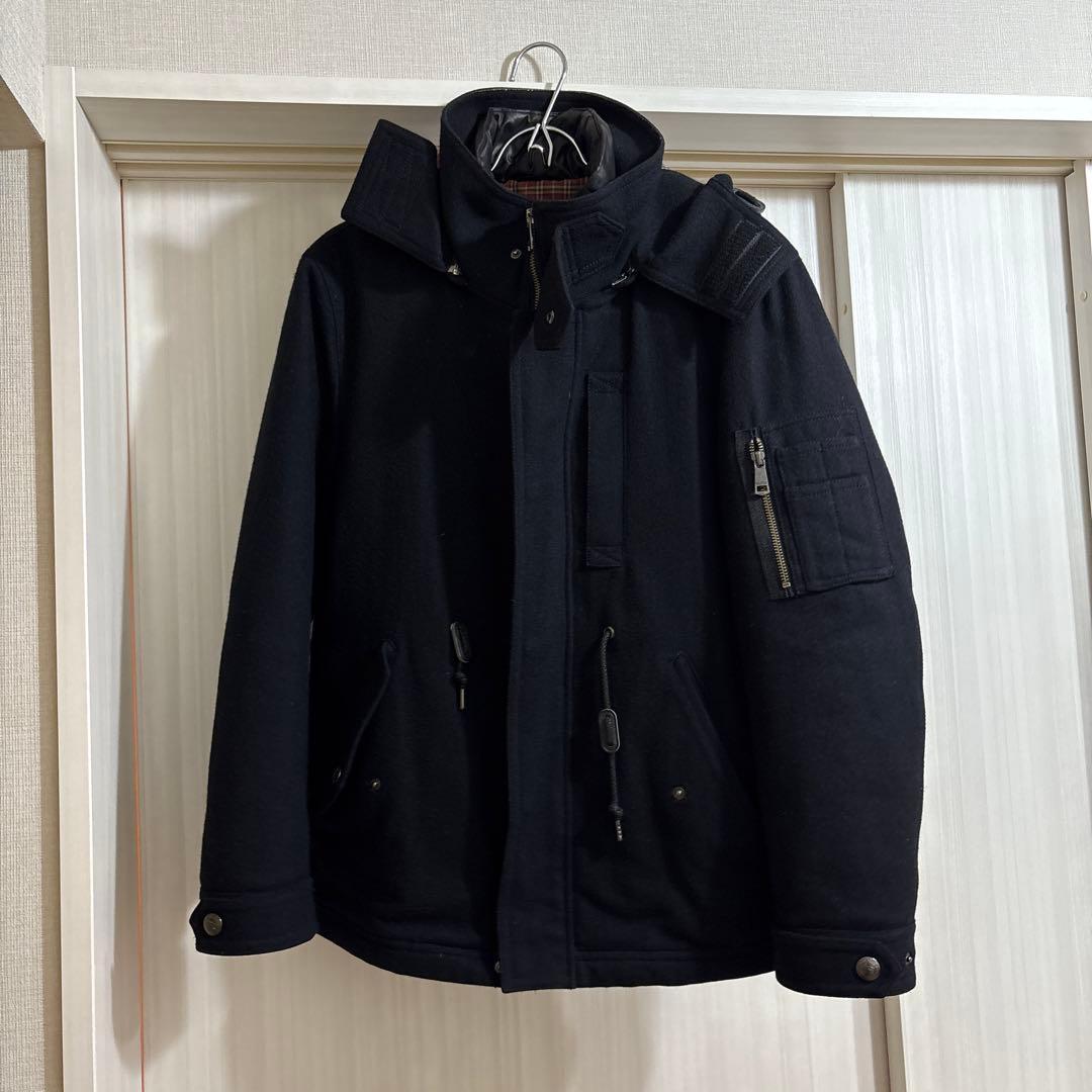 【希少】バーバリーブラックレーベル フード付ダッフルコート インナーダウン