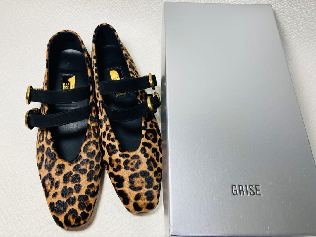 MH13◆新品◆LeTalonGRISEレザーWストラップメリージェーン24.0