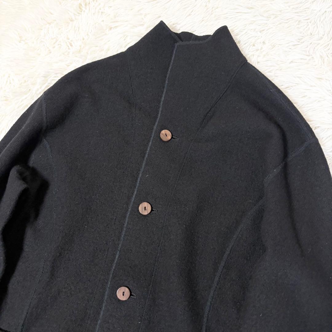 美品✨ヨーガンレール 圧縮ウール ジャケット コート 黒 2way