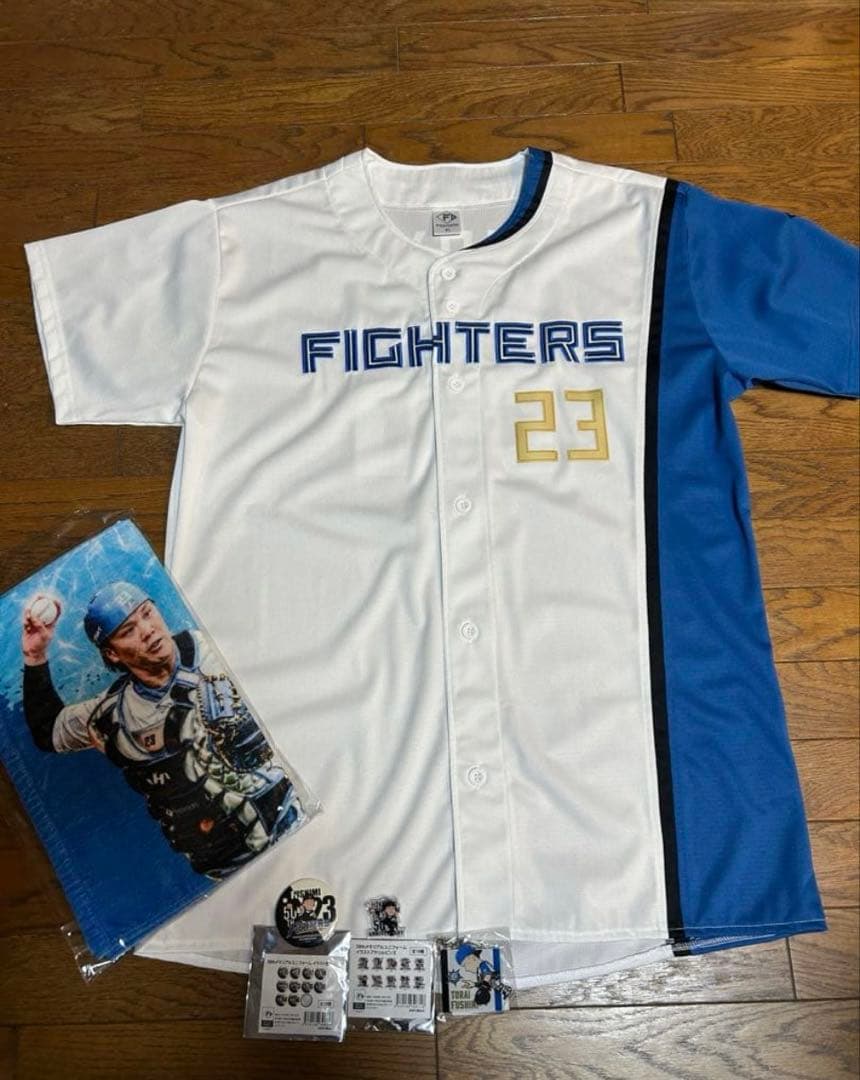 まとめ売り★伏見寅威★ファイターズ ユニフォーム XL 応援タオル等5点セット