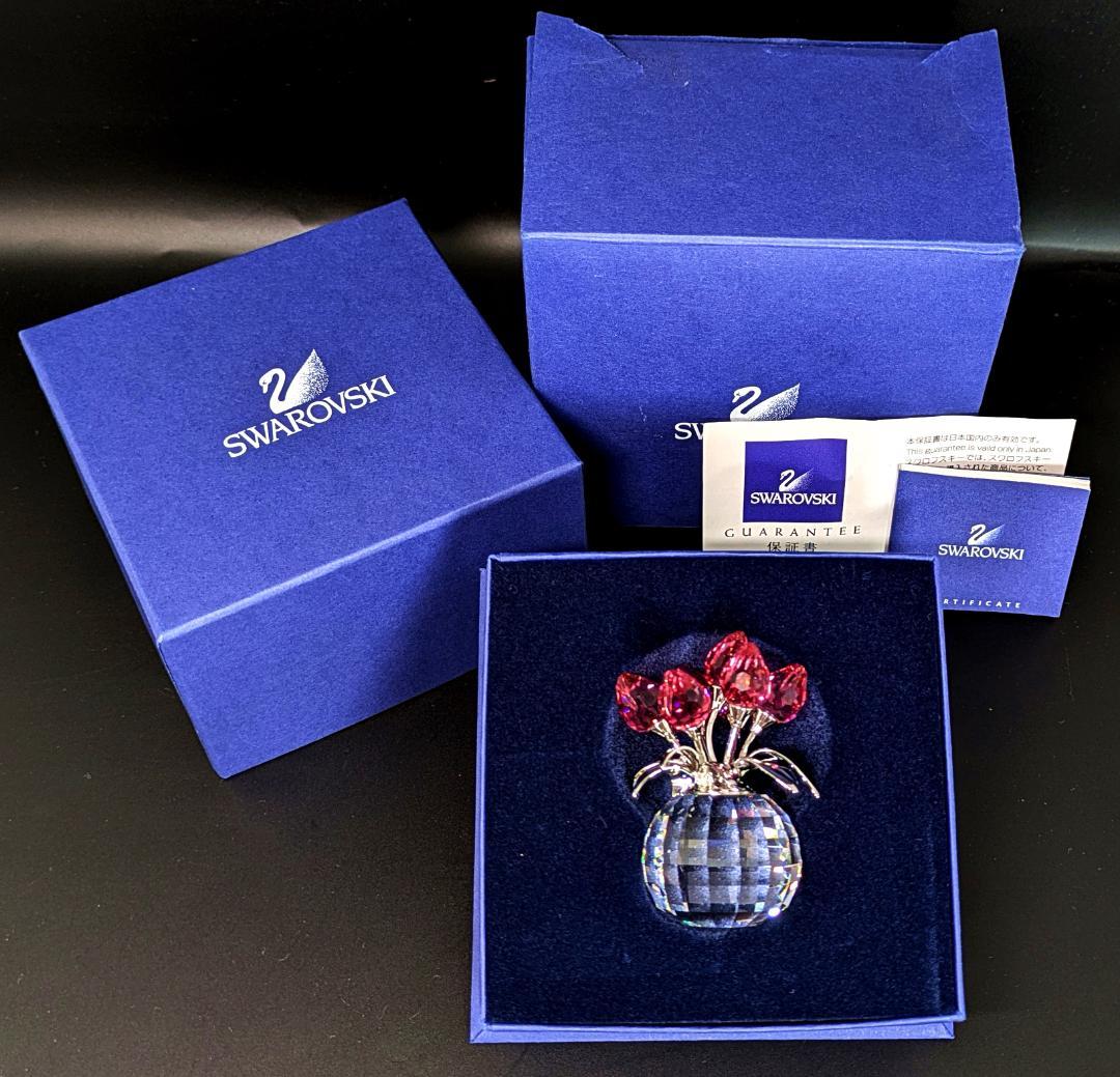 スワロフスキー クリスタル チューリップ ローズ 626874●置物 オブジェ
