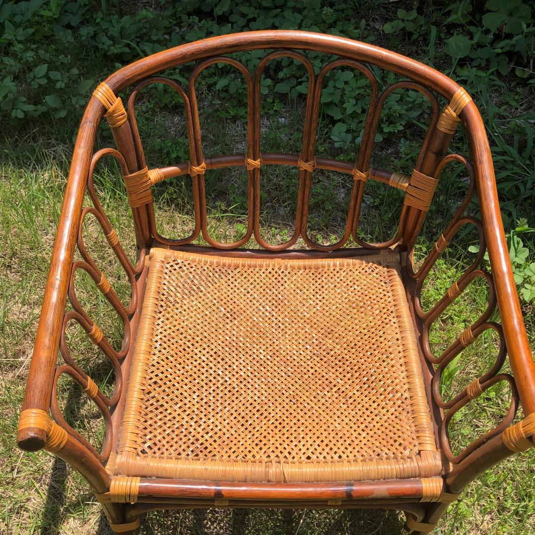 こ*ぶ様 【古家具】maruni Hiroshima 藤椅子　送料込み匿名配送