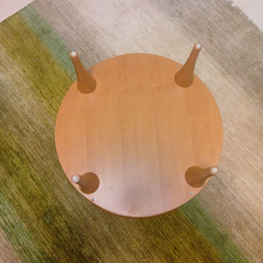 再値下げ★円形木製センターテーブル