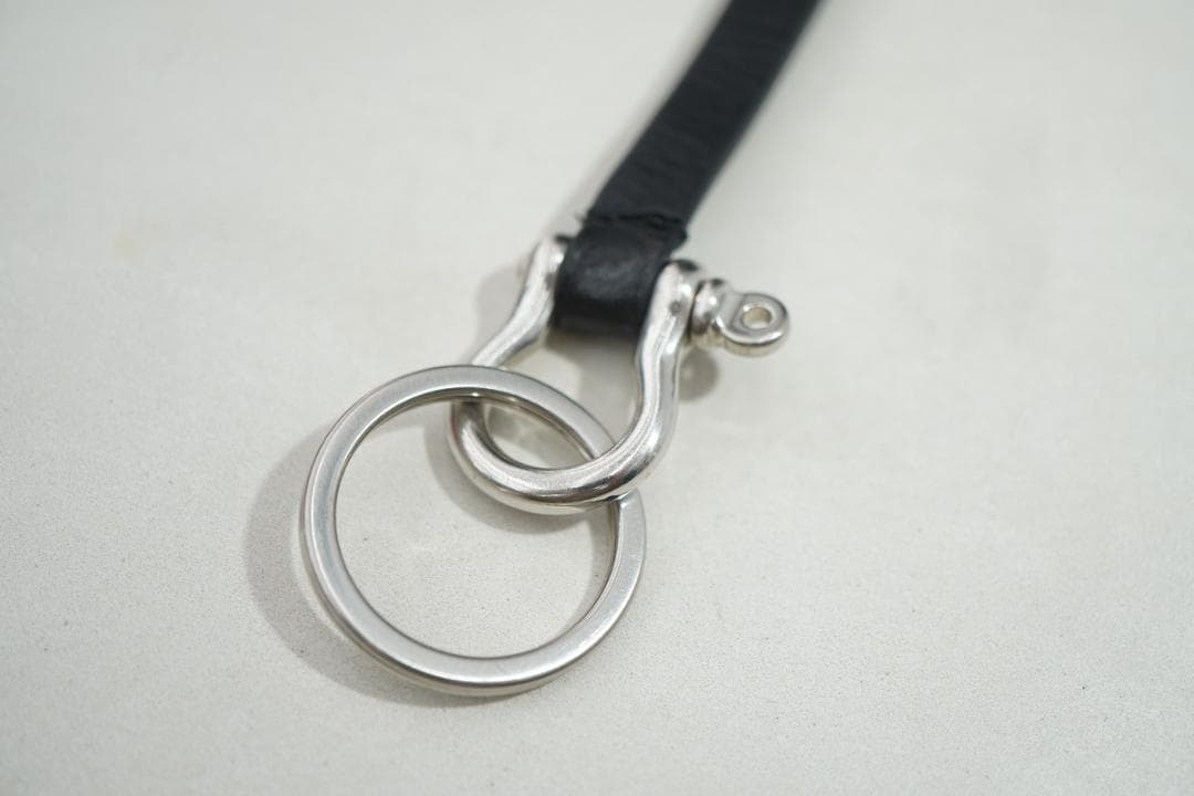 美品 JIL SANDER + ジルサンダー カラビナ キーリング 721▲