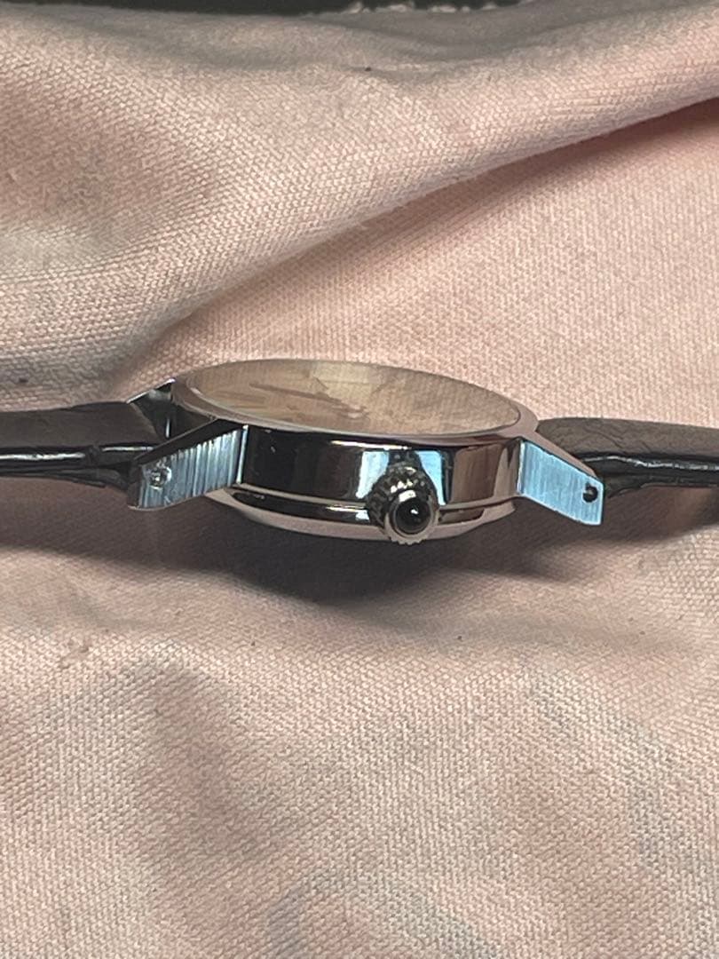 OMEGA 手巻き　正確稼働　オニキスリュウズ　裏蓋シール　純正尾錠・ベルト・箱