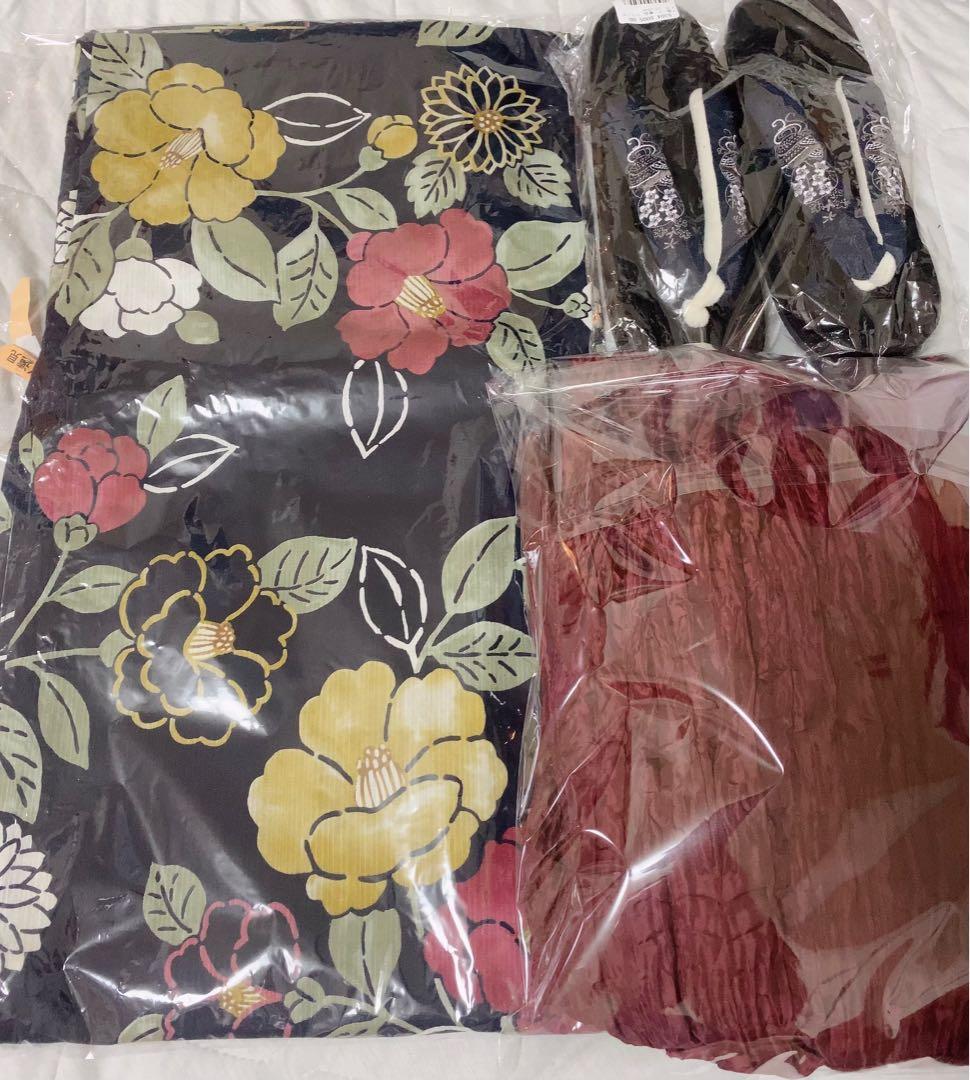 浴衣　Dita 古典大正ロマン(宵) 3点セット