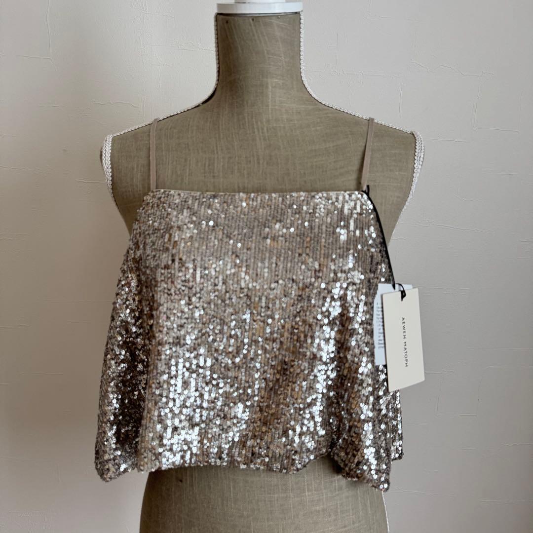 新品未使用　AEWEN MATOPH スパンコール　キャミソール　ビスチェ