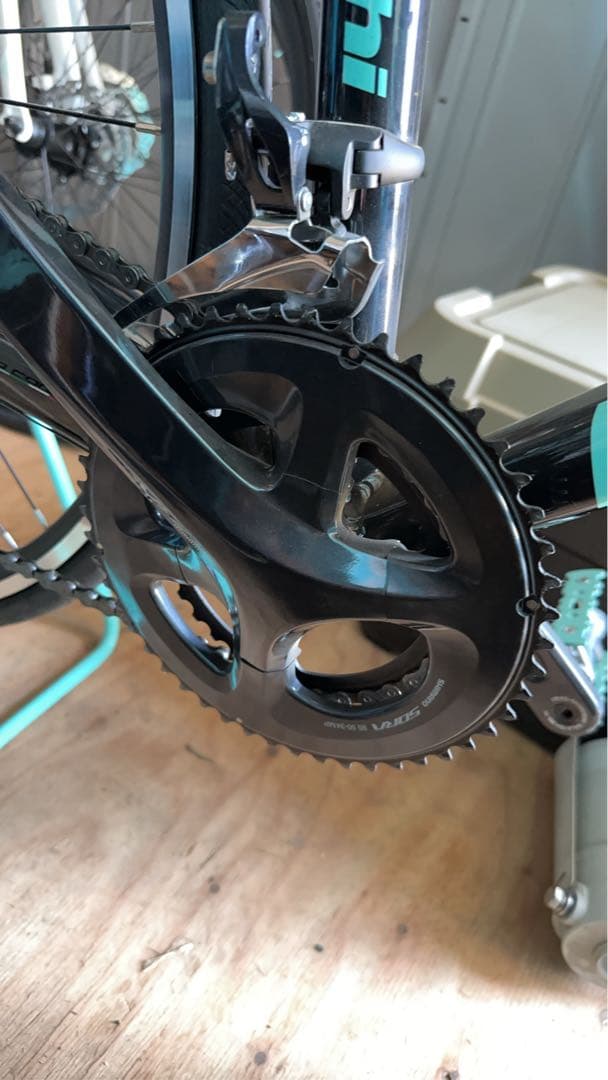 美品　41cm　Bianchi　ロードバイク　ブラック　ターコイズ　700C