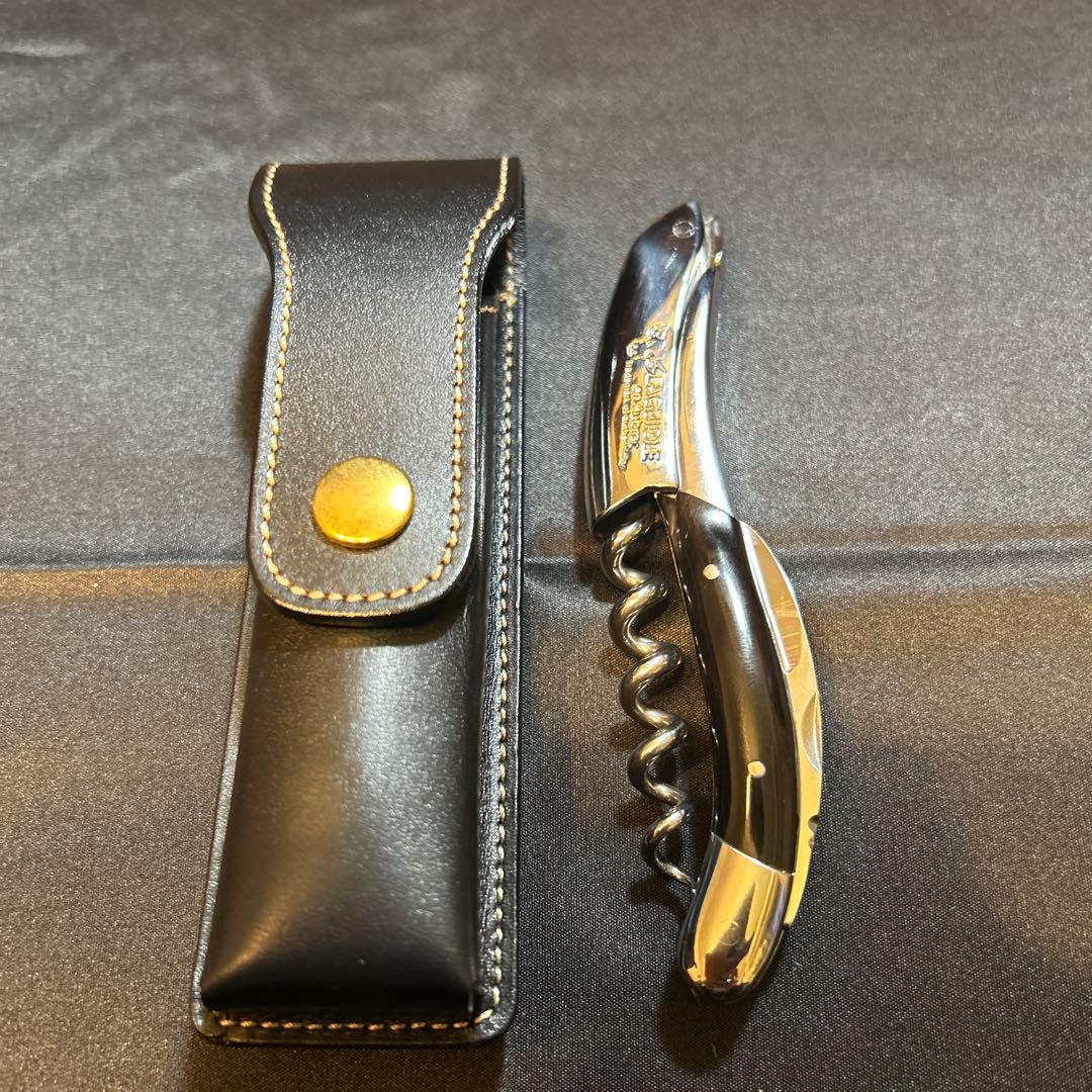 ラギオール アン オブラック ソムリエナイフ　レザーケース付き