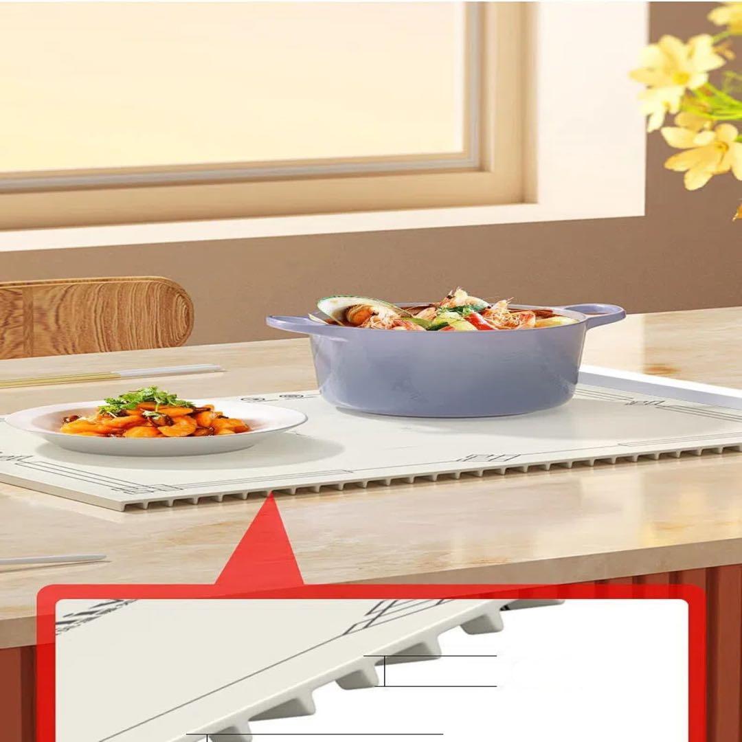 シリコン保温プレート ホワイト ウォーミングボード ダイニングプレート