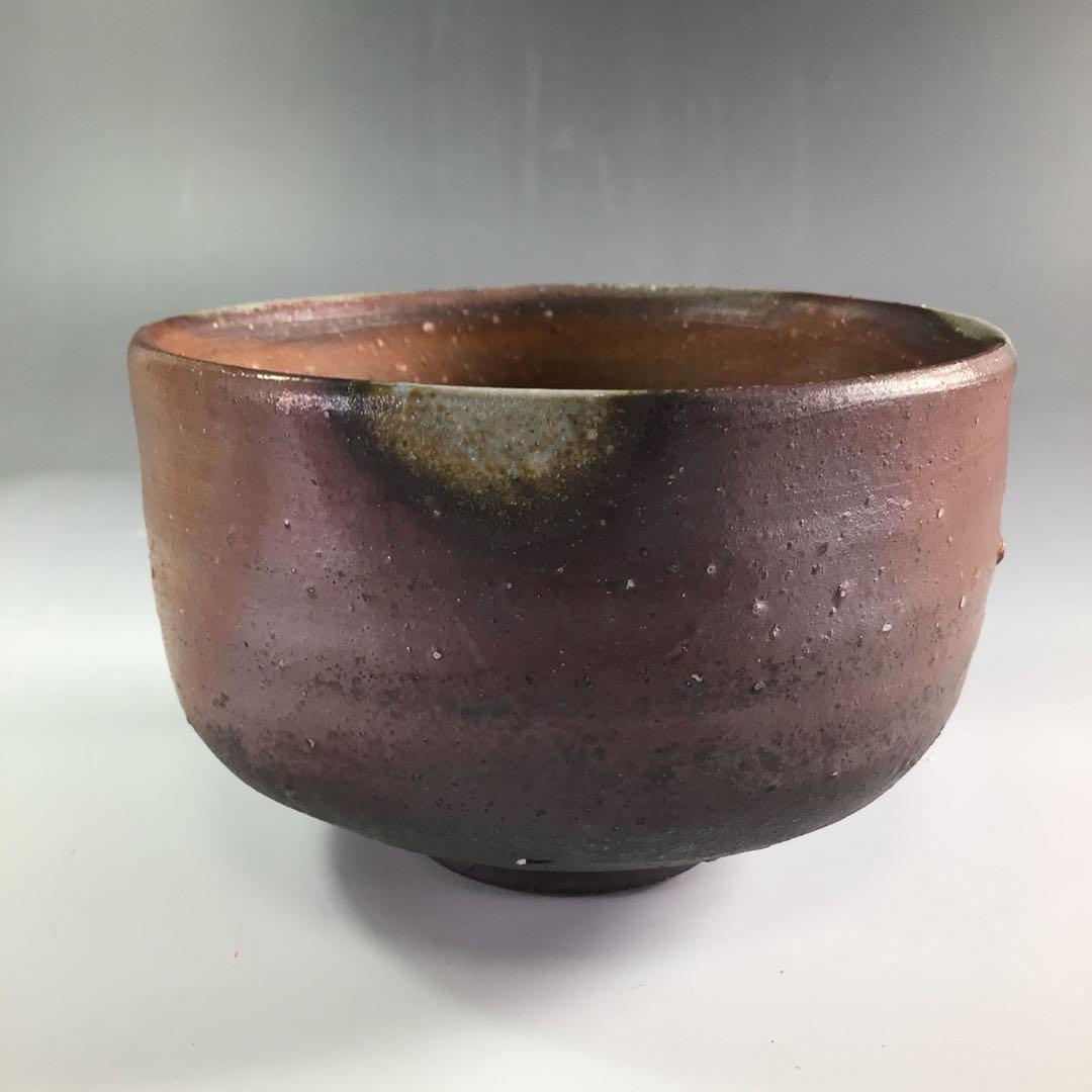 Ｒ１６８　茶碗　『備前焼』『山本陶秀造』『鵬雲斎　箱書』　抹茶碗　共箱　茶道具