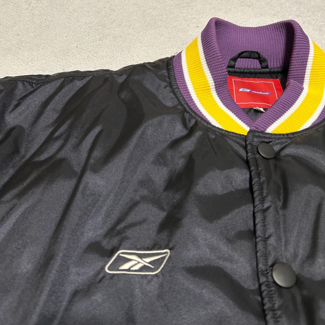 リーボック レイカーズ Reebok LAKERS コラボ スタジャン 黒 L